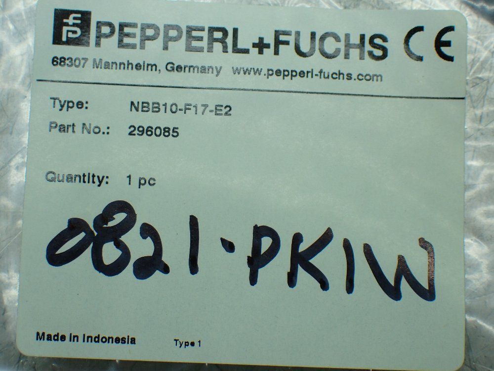 Pepperlfuchs Flush Mount Inductive Sensor 296085