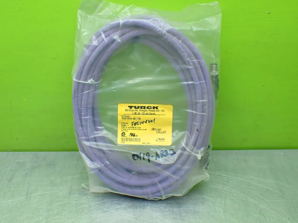Turck 12 Meters Profibus Dp Double Ended Cordset. U0394-1 - Rssw Rksw 456-12m