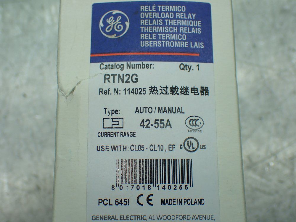 General Electric Overload Relay