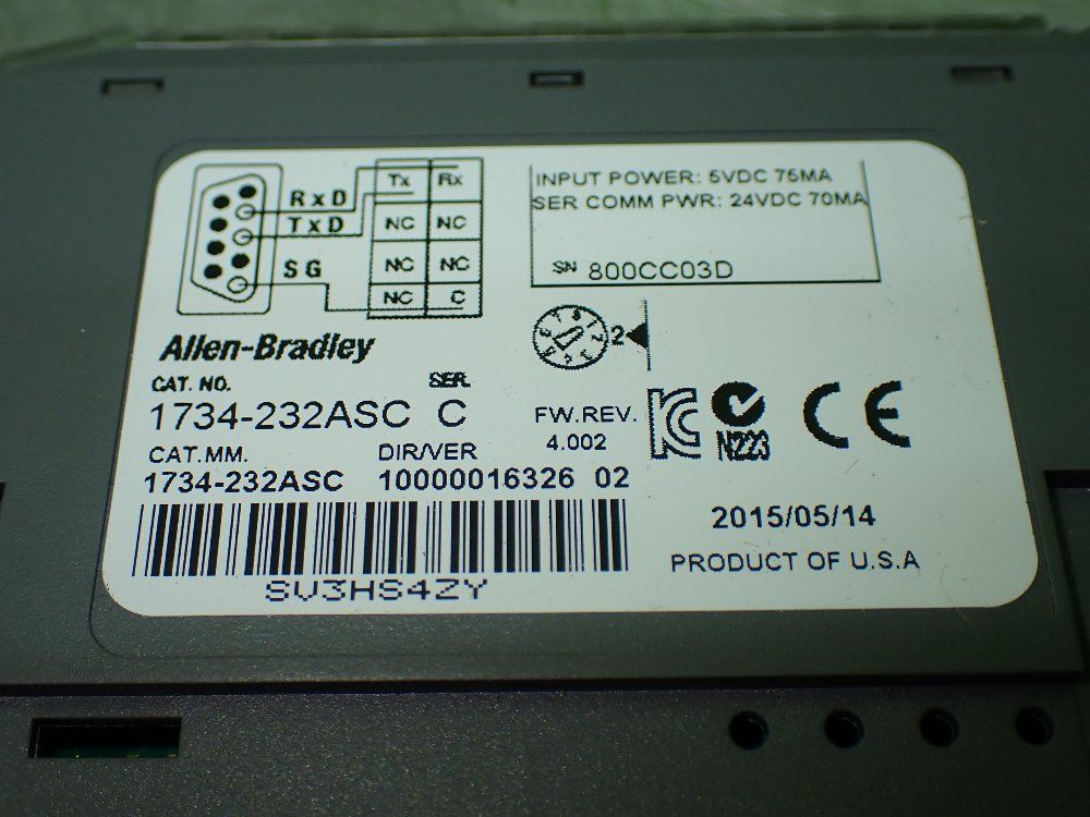 Allen-bradley Point I/o Rs-232 Ascii Interface - 1734-232asc