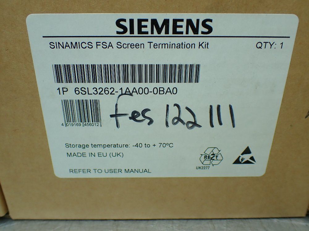 Siemens Sinamics Fsa Screen Termination Kit - 6sl3262-1aa00-0ba0