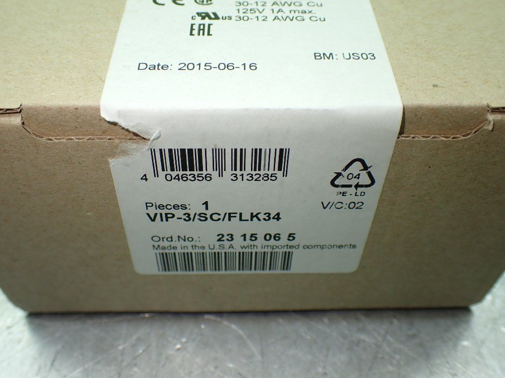 Phoenix Contact Termination Board, Factory Sealed. - Vip-3/sc/flk34