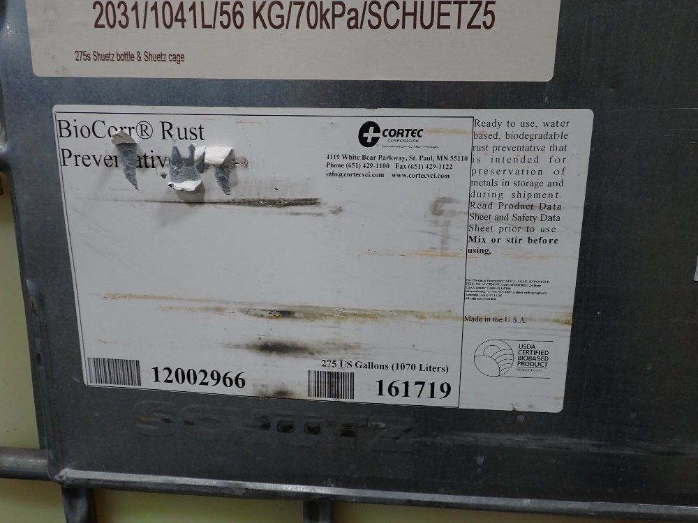 Cortec 275 Gallons Bio Corr Rust Preventative