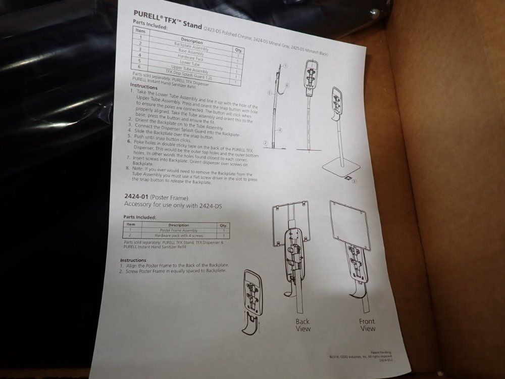 Gojo Industries Inc Hand Sanitizer Stand - 2425-ds