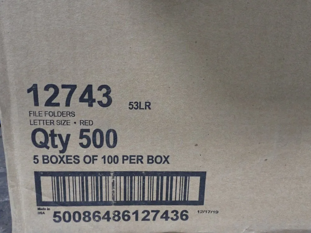 Smead Letter Size File Folders - 12743