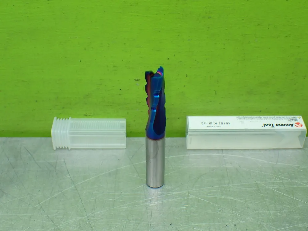 SOLID CARBIDE CNC SPECTRA COATED ROUTER BIT.