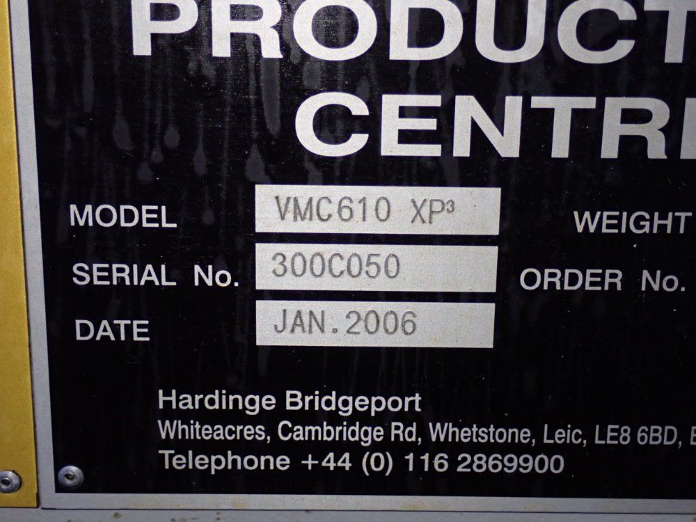 Bridgeport 2006 Bridgeport Vmc610xp3 Cnc Vmc