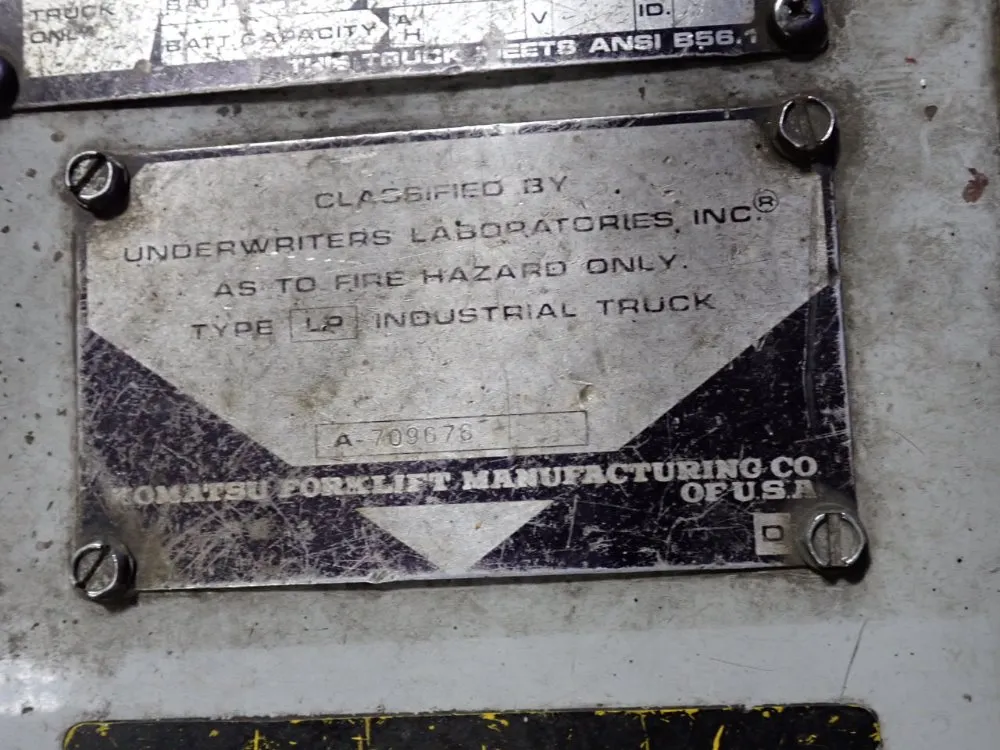 Komatsu 3520 Lbs Fg20st11 Propane Forklift - Fg20st11