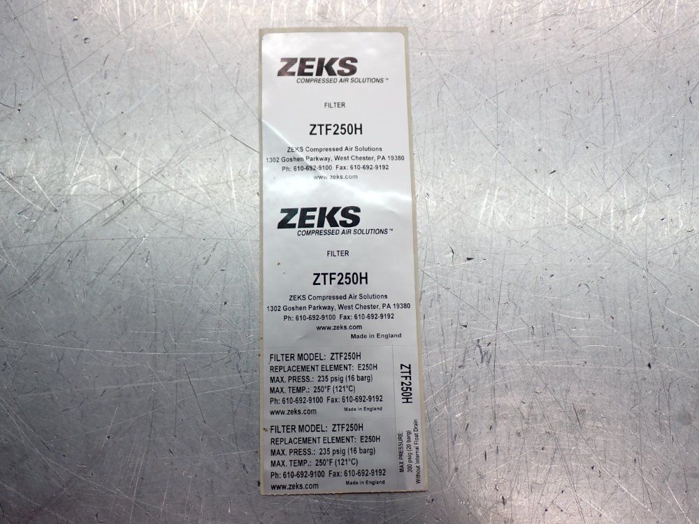 Zeks Coalescing Filter Element