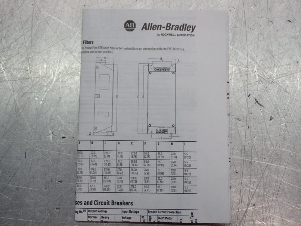 Allen Bradley Power Flex 525 Ac Drive - 25b-d6p0n114