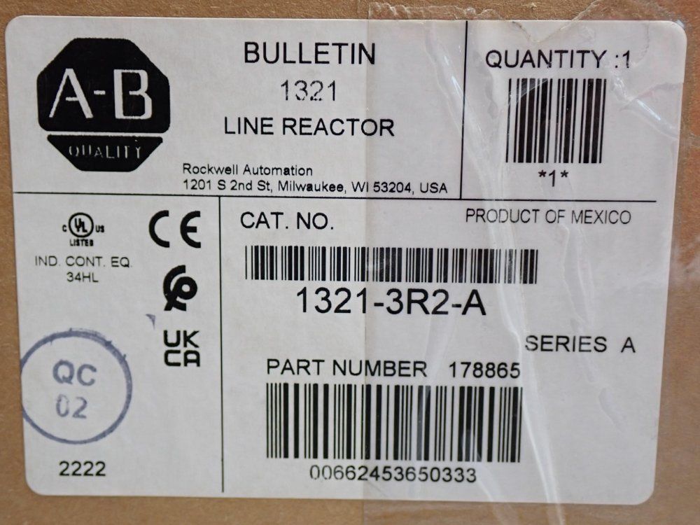 Allen Bradley Line Reactor - 1321-3r2-a