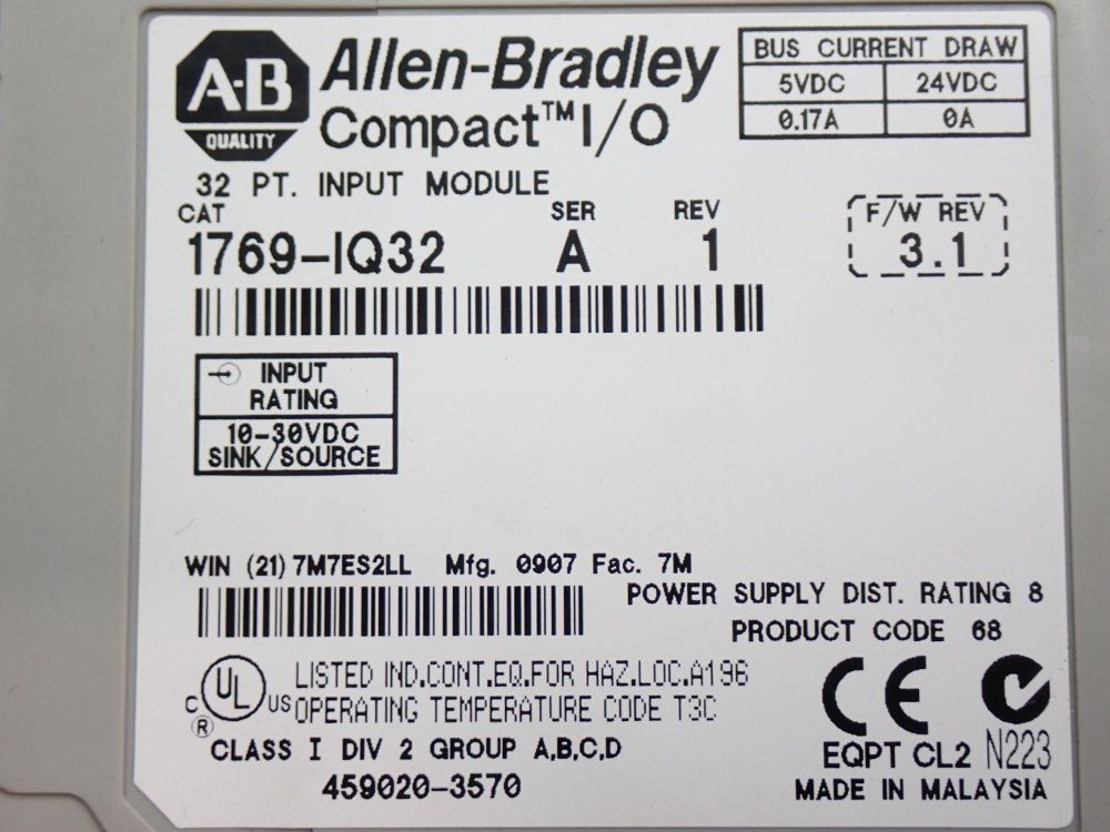 Allen Bradley Input Module 