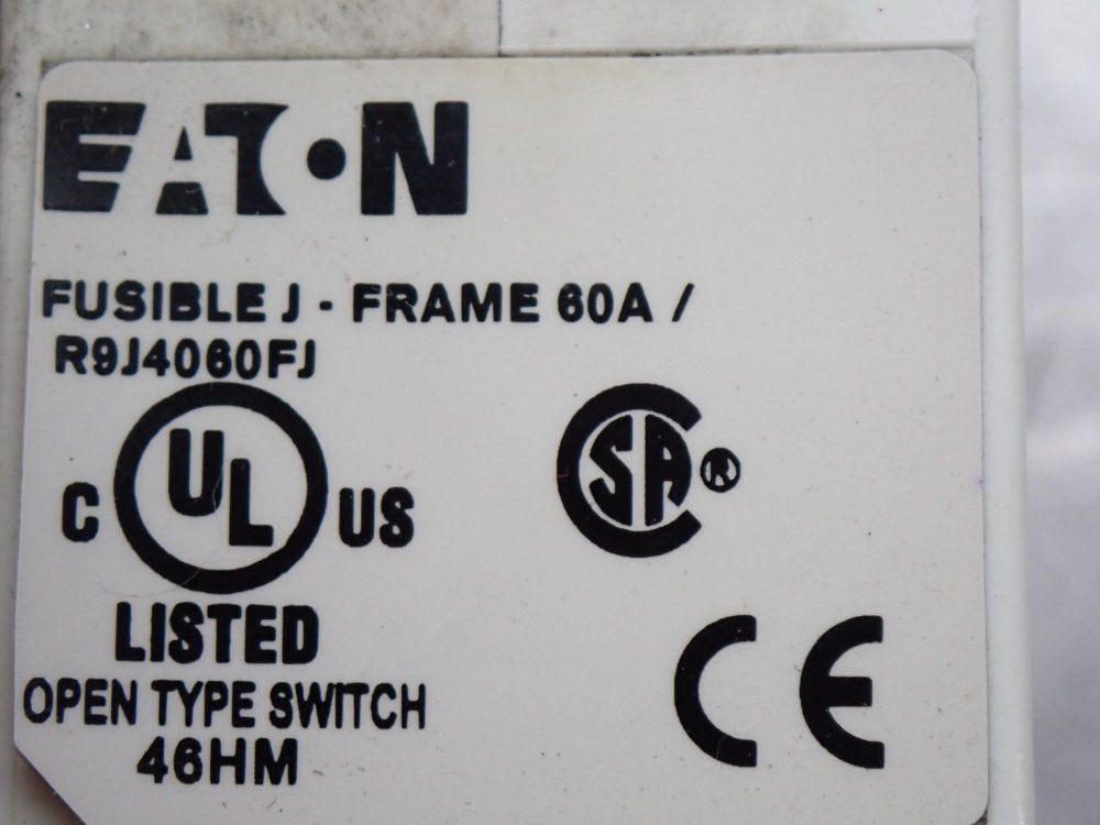 Eaton Fusible J-frame Rotary Disconnect - R9j4060fj