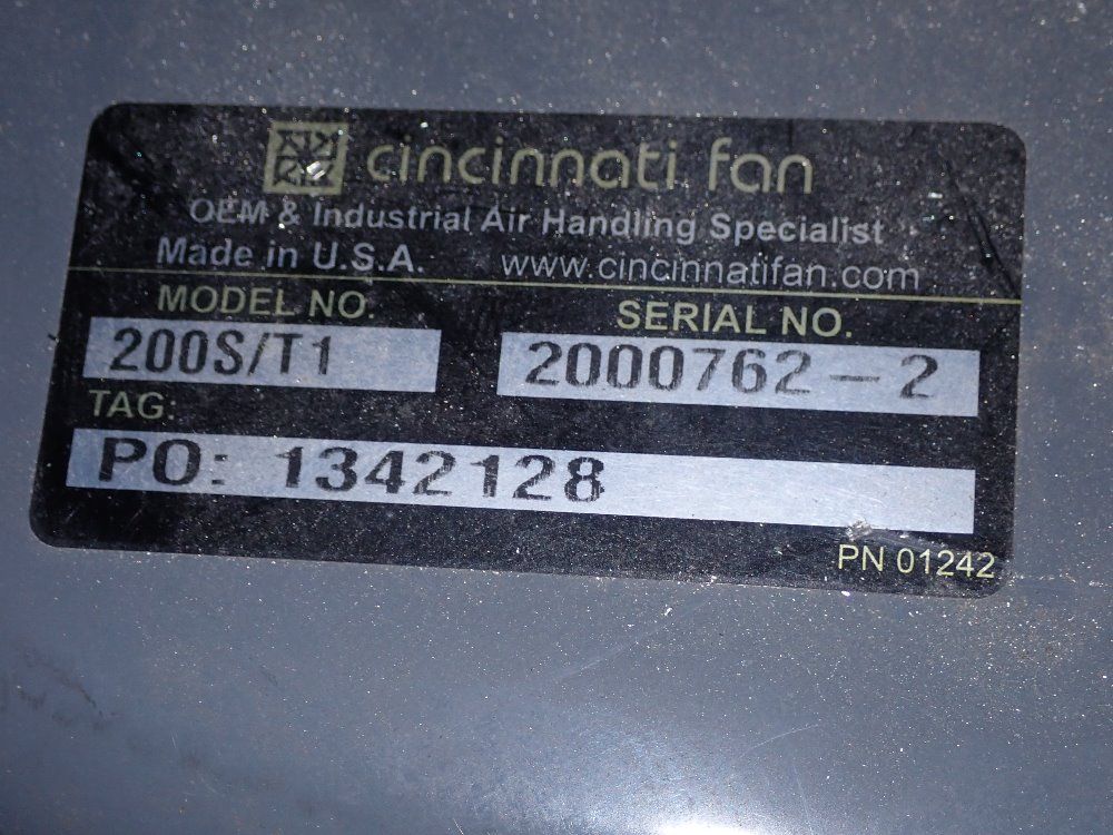 Cincinnati Fan Dust Collector