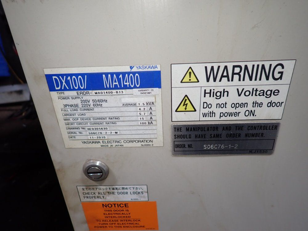 Yaskawa  Motoman Yaskawa  Motoman Ma1400 Robot