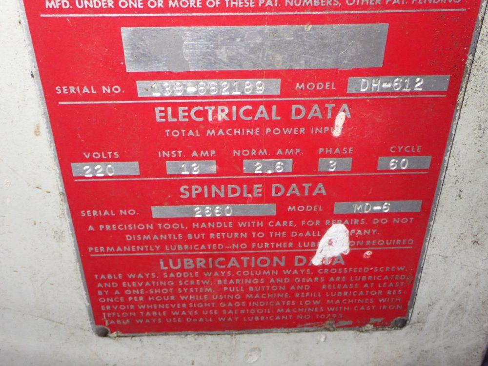 Doall Surface Grinder