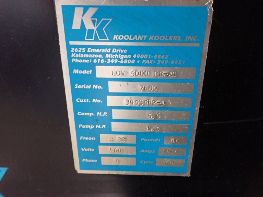 Koolant Koolers Hcv-5000pr-at Spindle Chiller - Hcv-5000pr-at