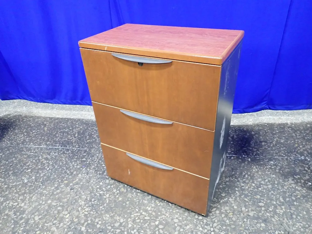 WOOD LATERAL FILE CABINET