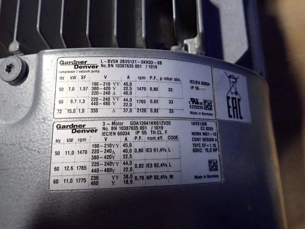 Gardner Denver Elmo Rietscle Vacuum Pump