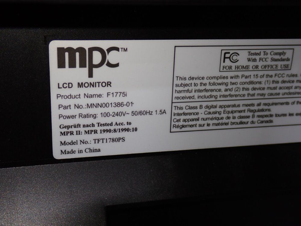 Mpc Lcd Monitor