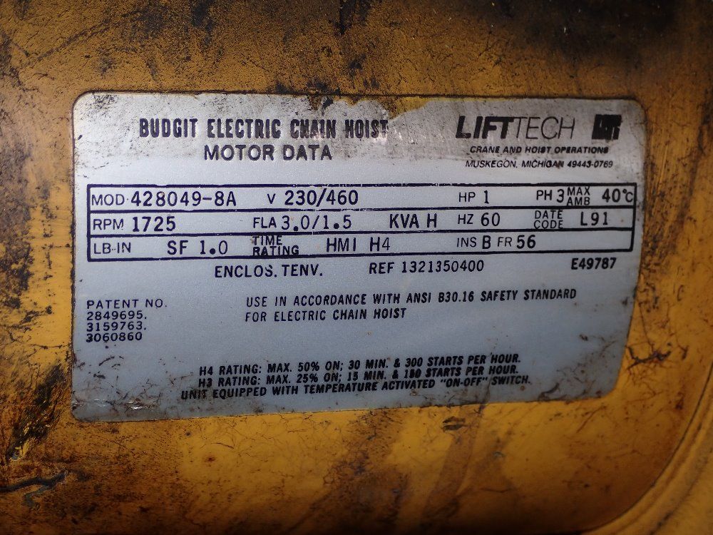 Budgit Electric Hoist