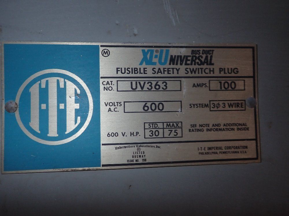 Ite Fusible Bus Plug