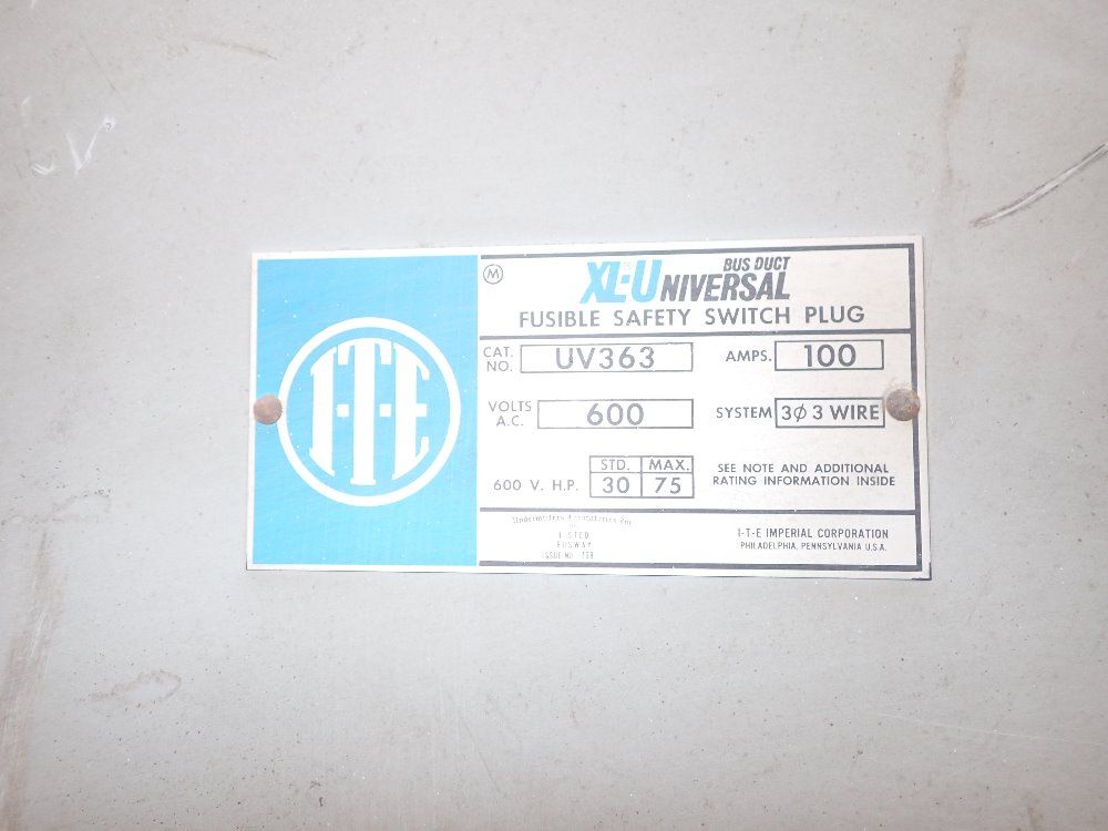 Ite Fusible Bus Plug