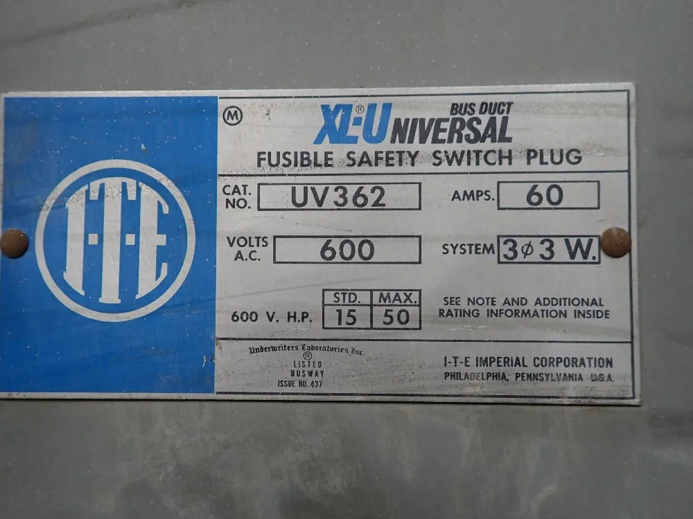 Ite Fusible Bus Plug