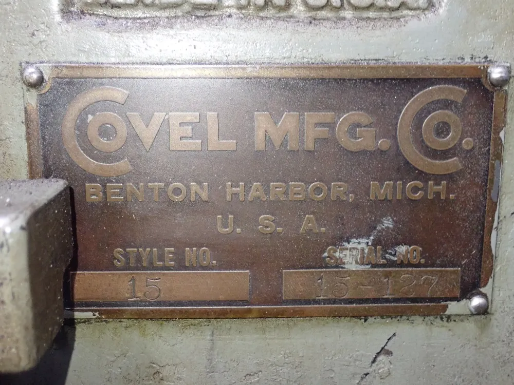 Covel Mfg Surface Grinder