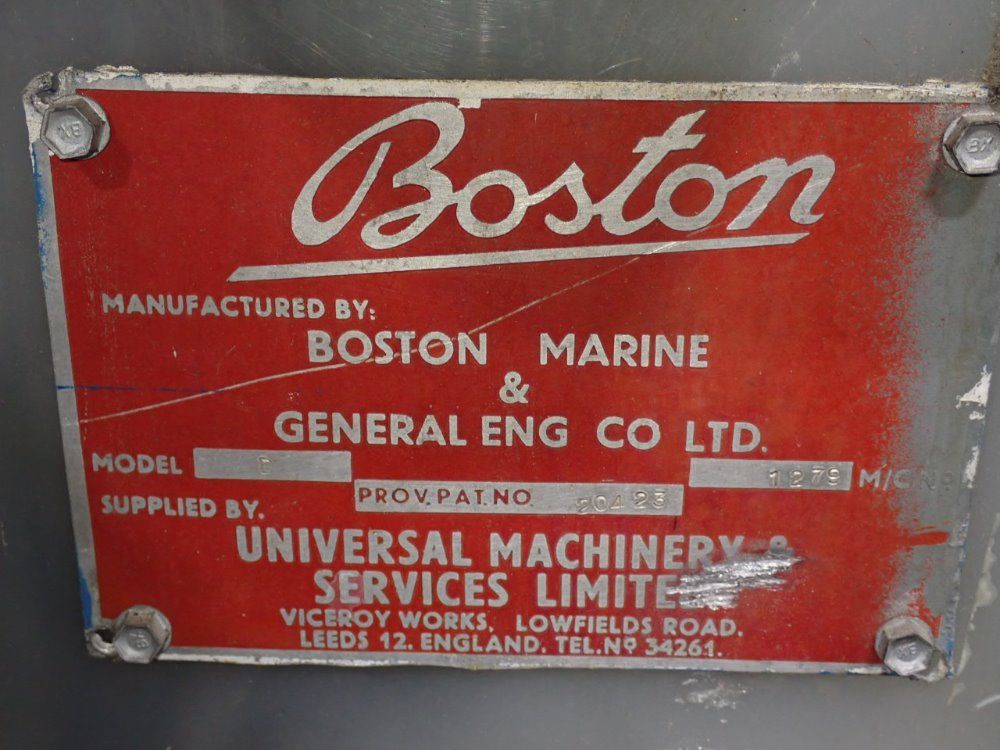 Boston Marine & General Eng Co 3 1/2"x22"x6" Universal Take-off Machine - D