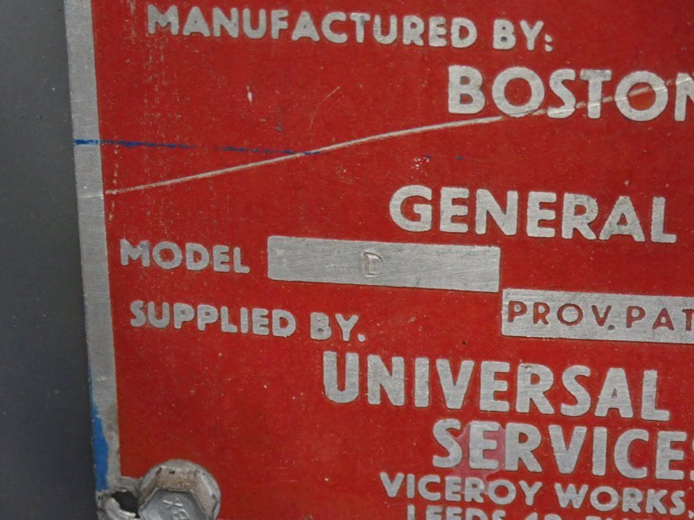 Boston Marine & General Eng Co 3 1/2"x22"x6" Universal Take-off Machine - D