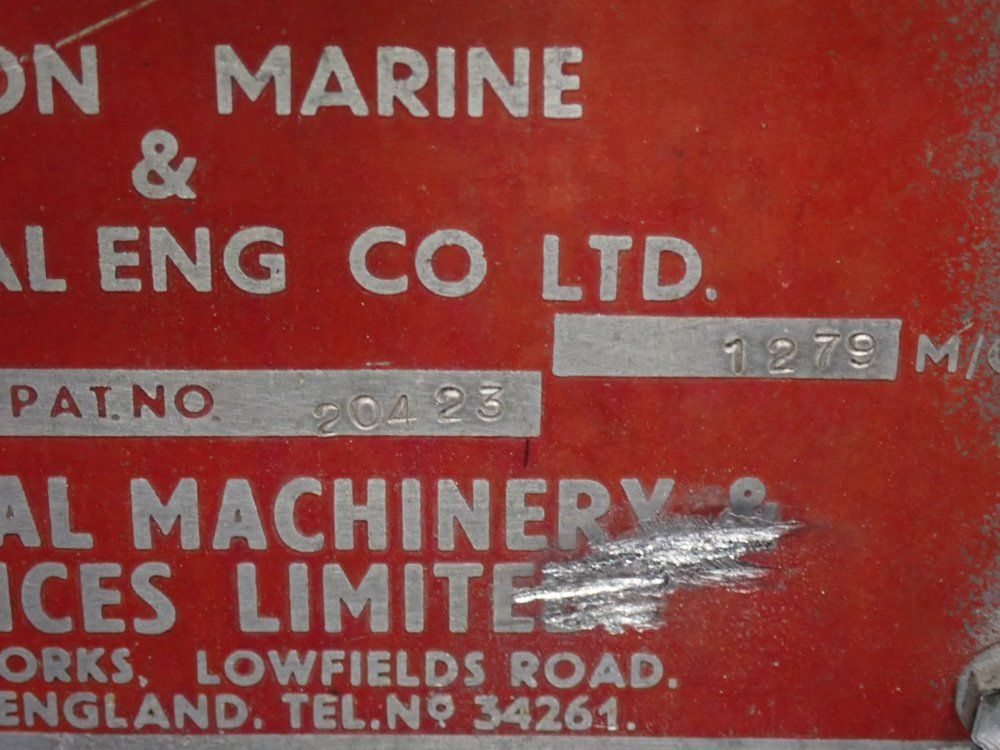 Boston Marine & General Eng Co 3 1/2"x22"x6" Universal Take-off Machine - D