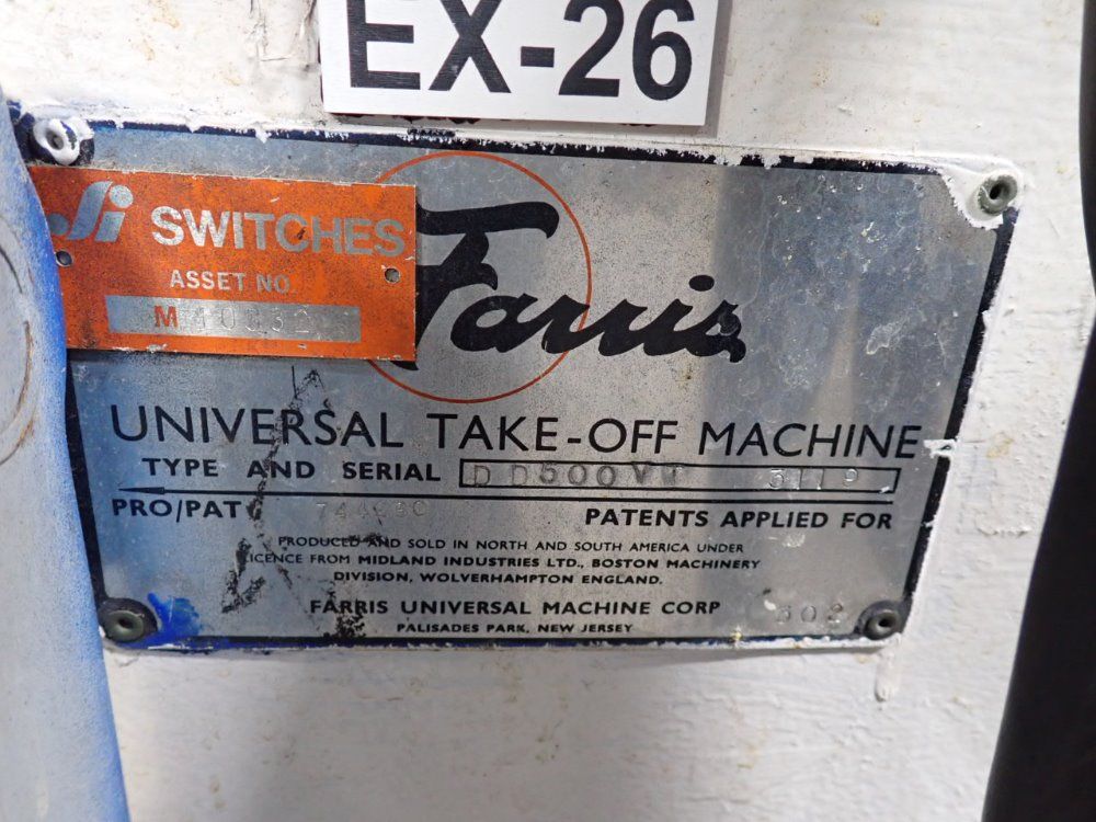 Farris Farris Dd500vt Universal Takeoff Machine