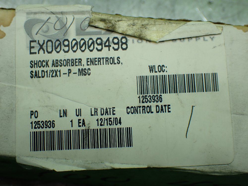 Enertrols Exo090009498 Industrial Shock Absorber. - Sald1/2x1-p-msc