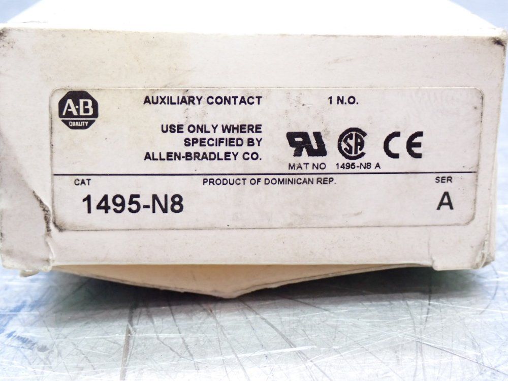 Allen Bradley Nema Switch Auxiliary Contact - 1495-n8