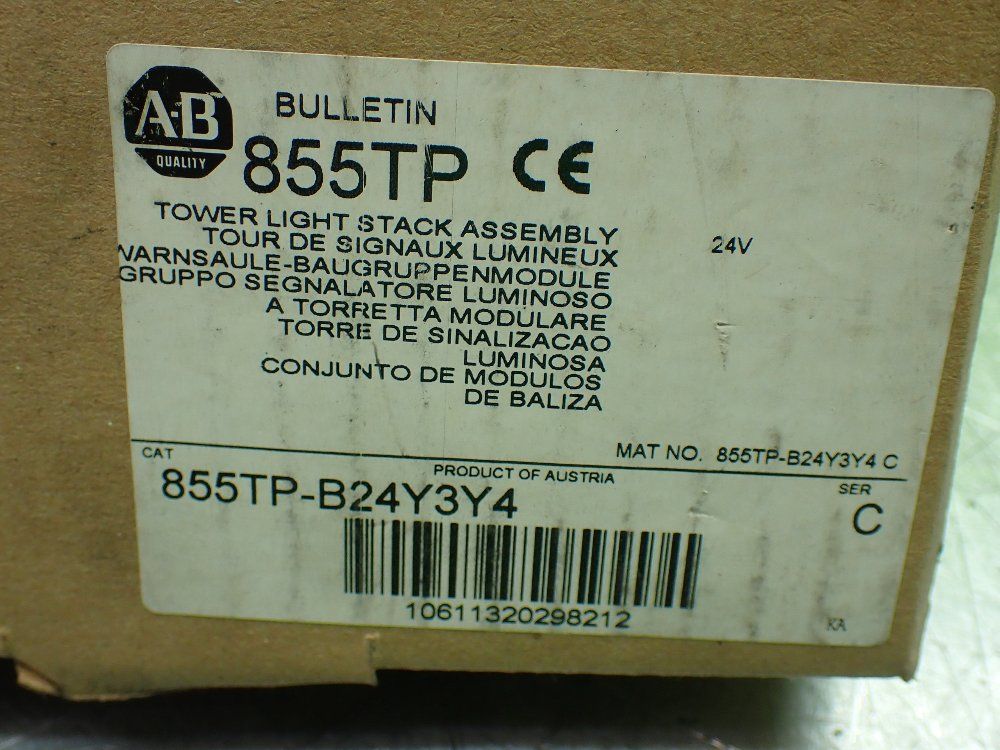 Allen-bradley Tower Light Stack Assembly. - 855tp-b24y3y4