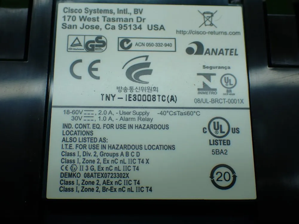 Cisco Industrial Ethernet Switch. - Ie-3000-4tc