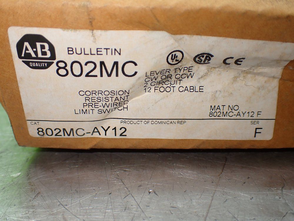 Allenbradley Corrosion Resistant Prewired Limit Switch