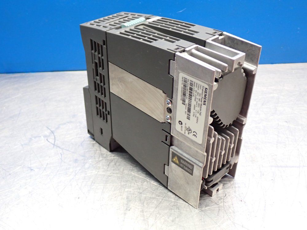 Siemens 0.5hp Sinamics Power Module 240 Ver.b01 - 6sl3224-0be13-7ua0