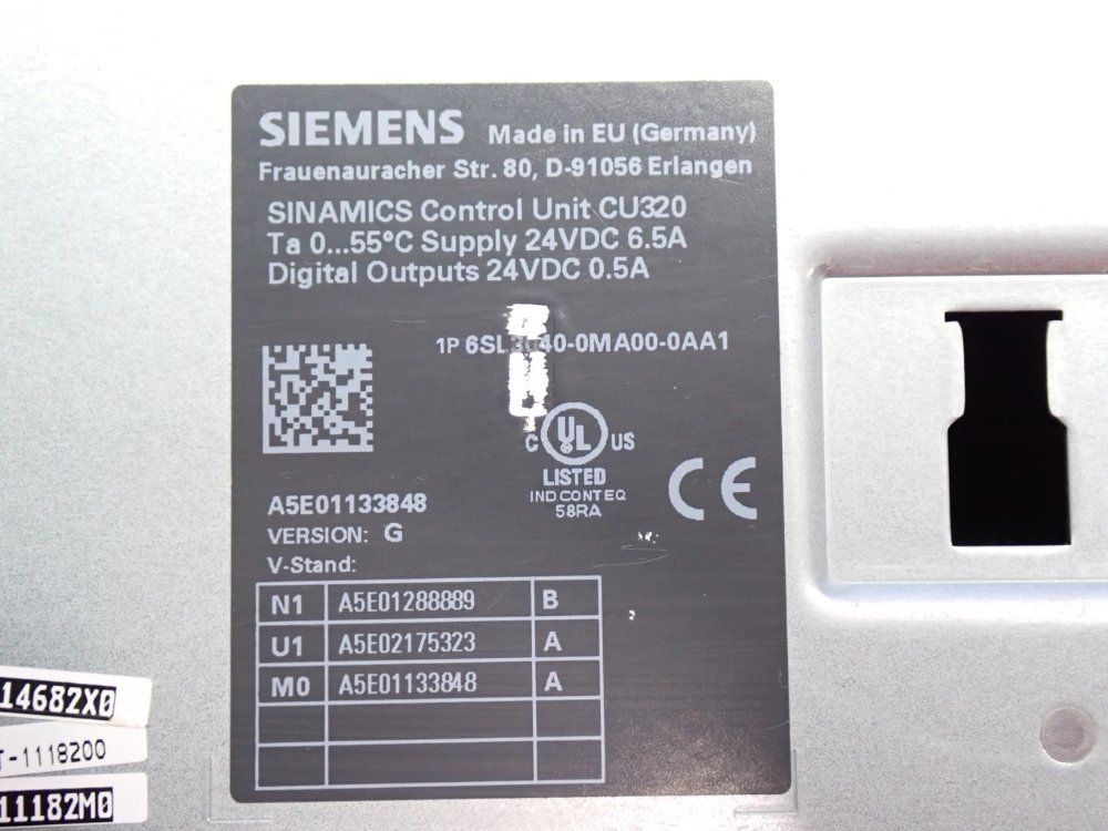 Siemens Control Unit Sinamics Cu320 Verg