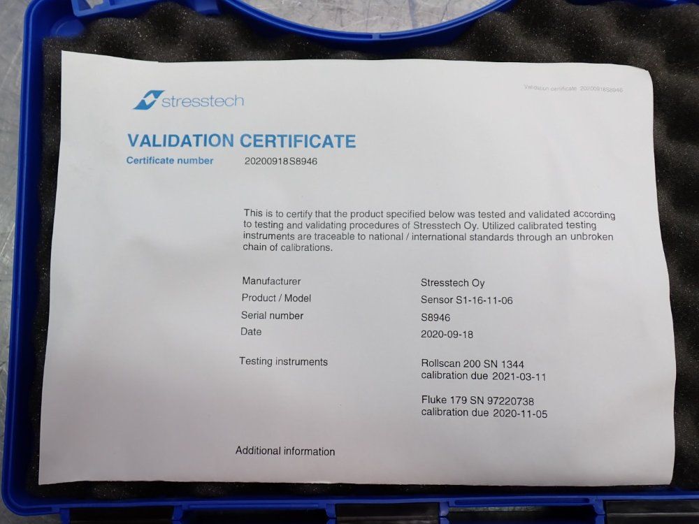 Stresstech Barkhausen Noise Analysis Sensor - S1-16-11-06