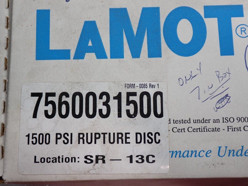 Lamot Rupture Disc Distributor 1 Box Of 7