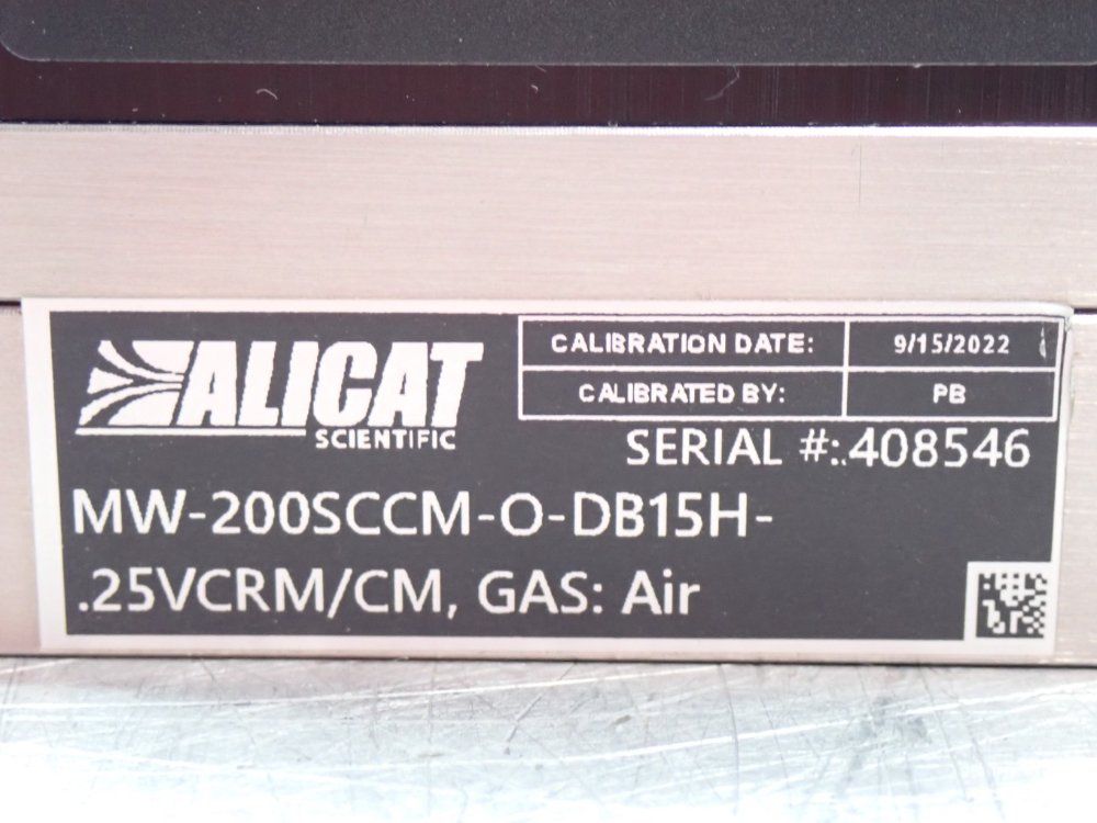 Alicat Scientific Sccm Gasair Flow Meter