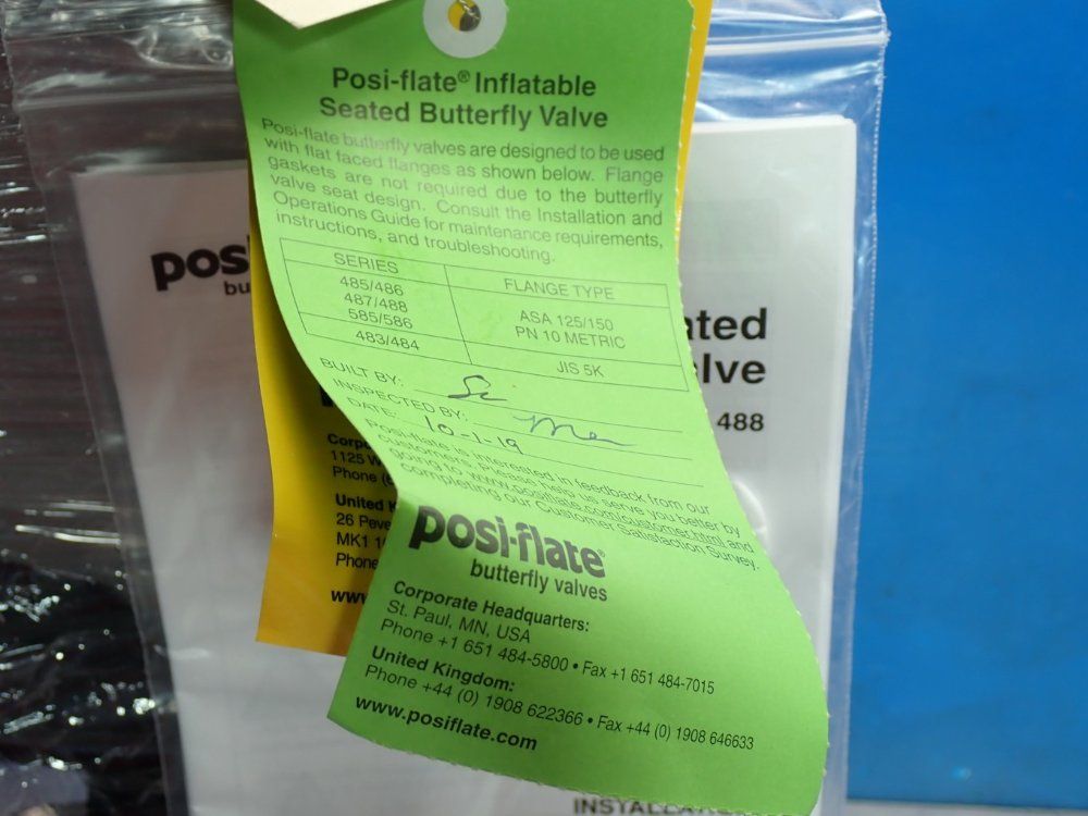 Posti-flate 125psi - Max Tork-mate Pneumatic Actuator Butterfly Valve 890 Series - 890-1000da