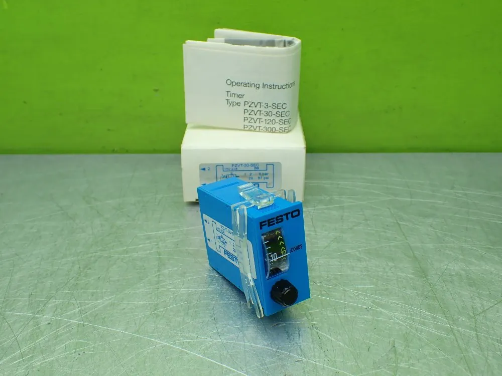 Festo 29-87psi Pneumatic Timer Valve. - Pzvt-30-sec