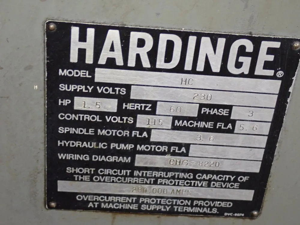 Hardinge Hardinge Hc Turret Lathe