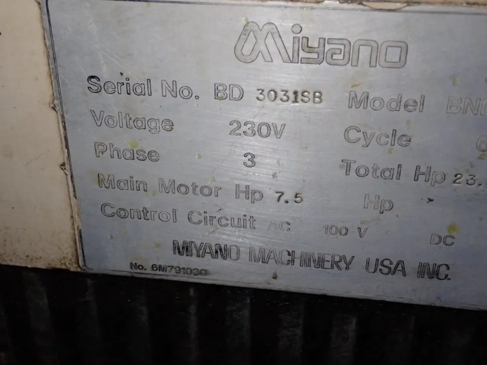 Miyano Miyano Bnd34s Cnc Lathe