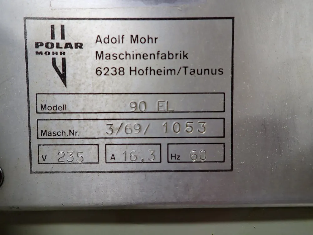 Polarmohr Polarmohr 90 El Eltromat 90 Paper Cutter