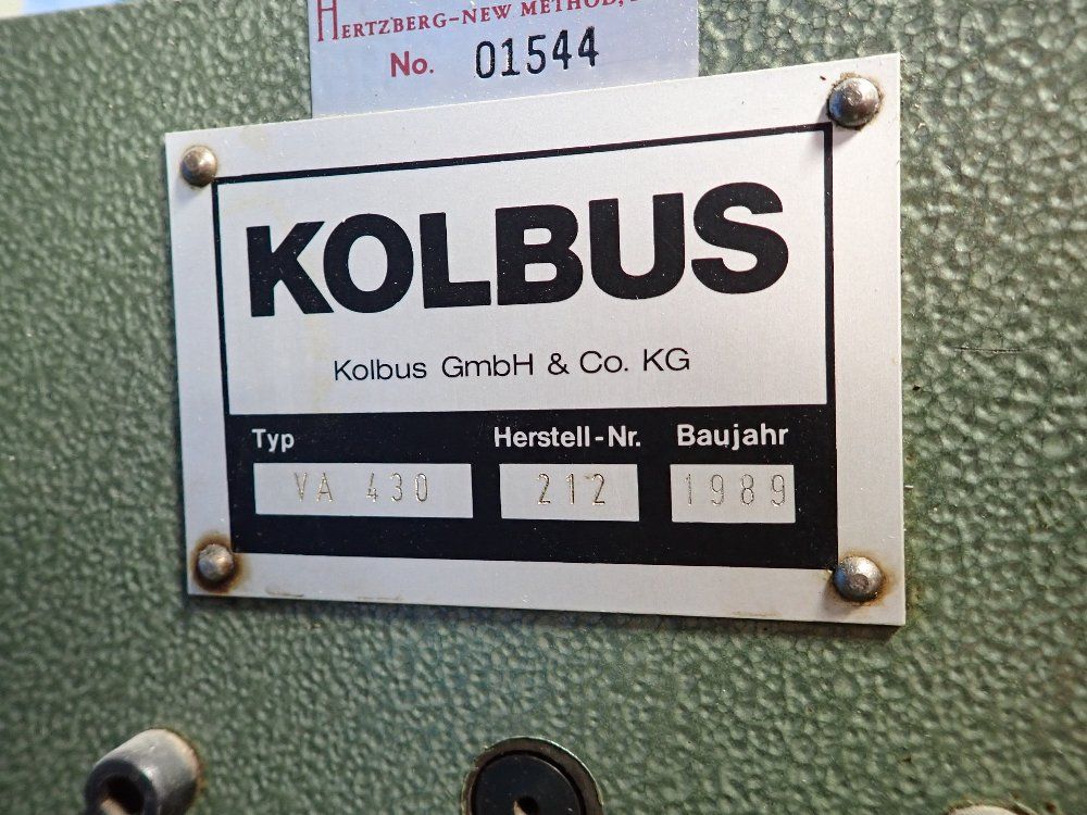 Kolbus 1989 Kolbus Va 430 End Papering Machine