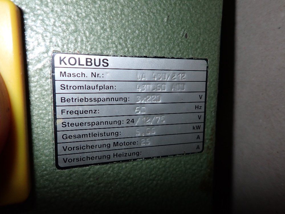 Kolbus 1989 Kolbus Va 430 End Papering Machine